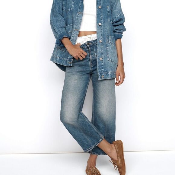 Free People We the Free Deep Trance Dropped Boyfriend Jeans - Picture 4 of 11